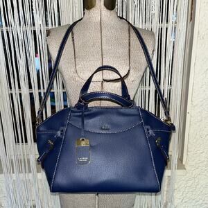 Lauren Ralph Lauren Navy Satchel Bag